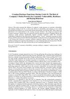 Croatian Purchase Experience During Covid-19: The Role of Company’s Media Presence for Consumer Vulnerability, Resilience and Buying Behaviour