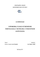 prikaz prve stranice dokumenta USPOREDBA ULOGE SUVREMENIH TEHNOLOGIJA U HOTELIMA I TURISTIČKIM AGENCIJAMA