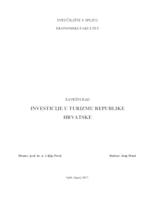 prikaz prve stranice dokumenta INVESTICIJE U TURIZMU REPUBLIKE HRVATSKE