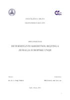 prikaz prve stranice dokumenta DETERMINANTE KREDITNOG REJTINGA ZEMALJA EUROPSKE UNIJE