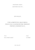 prikaz prve stranice dokumenta UTJECAJ DRUŠTVENO ODGOVORNOG POSLOVANJA NA KONKURENTSKU PREDNOST PODUZEĆA TROMONT D.O.O.