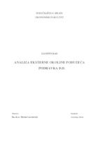 prikaz prve stranice dokumenta ANALIZA EKSTERNE OKOLINE PODUZEĆA PODRAVKA D.D.