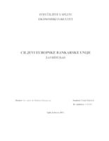 prikaz prve stranice dokumenta Ciljevi Europske bankarske unije