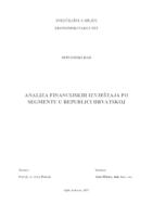 prikaz prve stranice dokumenta Analiza financijskih izvještaja po segmentu u Republici Hrvatskoj