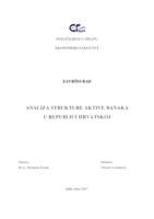 prikaz prve stranice dokumenta Analiza strukture analize banaka u Republici Hrvatskoj