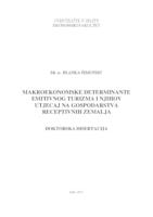 prikaz prve stranice dokumenta Makroekonomske determinante emitivnog turizma i njihov utjecaj na gospodarstva receptivnih zemalja