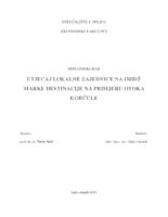prikaz prve stranice dokumenta UTJECAJ LOKALNE ZAJEDNICE NA IMIDŽ MARKE DESTINACIJE NA PRIMJERU OTOKA KORČULE