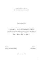 prikaz prve stranice dokumenta PRIMJENA KONCEPTA DRUŠTVENO ODGOVORNOG POSLOVANJA U HOTELU OLYMPIA D.D. VODICE