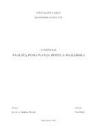 prikaz prve stranice dokumenta ANALIZA POSLOVANJA HOTELA MAKARSKA