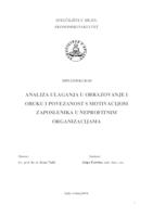 prikaz prve stranice dokumenta ANALIZA ULAGANJA U OBRAZOVANJE I OBUKU I POVEZANOST S MOTIVACIJOM ZAPOSLENIKA U NEPROFITNIM ORGANIZACIJAMA