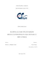 prikaz prve stranice dokumenta RASPOLAGANJE FINANCIJSKIM REZULTATOM POSLOVANJA BANAKA U HRVATSKOJ