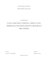 prikaz prve stranice dokumenta ULOGA SEKTORA TURIZMA U RJEŠAVANJU PROBLEMA NEZAPOSLENOSTI U REPUBLICI HRVATSKOJ