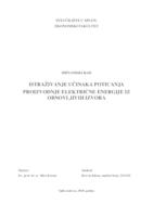 prikaz prve stranice dokumenta ISTRAŽIVANJE UČINAKA POTICANJA PROIZVODNJE ELEKTRIČNE ENERGIJE IZ OBNOVLJIVIH IZVORA