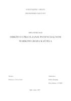 prikaz prve stranice dokumenta ODRŽIVO UPRAVLJANJE POTENCIJALNOM MARKOM GRADA KAŠTELA