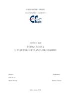 prikaz prve stranice dokumenta ULOGA MMF-a U SVJETSKOJ FINANCIJSKOJ KRIZI