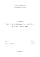 prikaz prve stranice dokumenta PROIZVODNJA ELEKTRIČNE ENERGIJE U REPUBLICI HRVATSKOJ