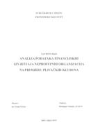 prikaz prve stranice dokumenta ANALIZA PODATAKA FINANCIJSKIH IZVJEŠTAJA NEPROFITNIH ORGANIZACIJA NA PRIMJERU PLIVAČKIH KLUBOVA