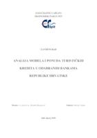 prikaz prve stranice dokumenta ANALIZA MODELA I PONUDA TURISTIČKIH KREDITA U ODABRANIM BANKAMA REPUBLIKE HRVATSKE