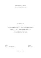 prikaz prve stranice dokumenta ANALIZA BONITETNIH INFORMACIJA OBRAZACA BON-1 I BONPLUS ZA AD PLASTIK D.D.