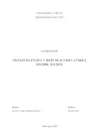 prikaz prve stranice dokumenta NEZAPOSLENOST U REPUBLICI HRVATSKOJ OD 2008. DO 2019.