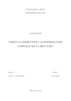 prikaz prve stranice dokumenta POREZ NA NEKRETNINE U EUROPSKOJ UNIJI I IMPLIKACIJE NA HRVATSKU