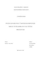 prikaz prve stranice dokumenta POZICIONIRANJE ČARTER KOMPANIJE KROZ INTEGRIRANI NAUTIČKI PROIZVOD