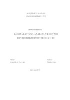 prikaz prve stranice dokumenta KOMPARATIVNA ANALIZA VRHOVNIH REVIZORSKIH INSTITUCIJA U EU