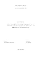 prikaz prve stranice dokumenta ANALIZA FINANCIJSKIH IZVJEŠTAJA NA PRIMJERU SAPONIA D.D.