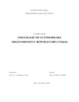 prikaz prve stranice dokumenta OSIGURANJE OD AUTOMOBILSKE ODGOVORNOSTI U REPUBLICI HRVATSKOJ
