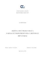 prikaz prve stranice dokumenta TRŽIŠNA MOĆ PROIZVOĐAČA FARMACEUTSKIH PROIZVODA U REPUBLICI HRVATSKOJ