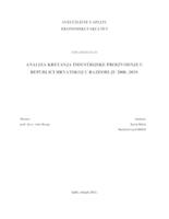 prikaz prve stranice dokumenta ANALIZA KRETANJA INDUSTRIJSKE PROIZVODNJE U REPUBLICI HRVATSKOJ U RAZDOBLJU 2008.-2019.