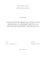 prikaz prve stranice dokumenta ANALIZA PONUDE PROIZVODA NEŽIVOTNOG OSIGURANJA NA PRIMJERU DRUŠTVA ZA OSIGURANJE EUROHERC OSIGURANJE D.D.