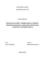 prikaz prve stranice dokumenta Informiranost malih i srednjih poduzeća u Splitsko-dalmatinskoj županiji o mogućnostima financiranja sredstvima iz Europskih fondova