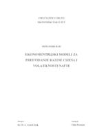 prikaz prve stranice dokumenta EKONOMENTRIJSKI MODELI ZA PREDVIĐANJE RAZINE CIJENA I VOLATILNOSTI NAFTE