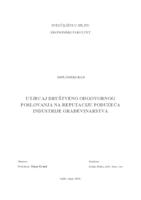 prikaz prve stranice dokumenta UTJECAJ DRUŠTVENO ODGOVORNOG POSLOVANJA NA REPUTACIJU PODUZEĆA INDUSTRIJE GRAĐEVINARSTVA