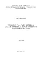 prikaz prve stranice dokumenta Primjena FTA i FMEA metoda u analizi oštećenja glave brodskog pogonskog motora