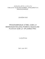 prikaz prve stranice dokumenta Programiranje Atmel SAM L21 mikrokontrolera pomoću razvojne pločice SAM L21 Xplained Pro