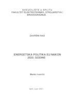 prikaz prve stranice dokumenta Energetska politika EU nakon 2020. godine