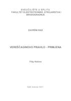 prikaz prve stranice dokumenta Vereščaginovo pravilo - primjena