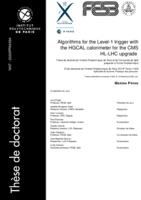 prikaz prve stranice dokumenta Algorithms for the Level-1 trigger with the HGCAL calorimeter for the CMS HL-LHC upgrade