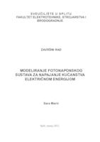 prikaz prve stranice dokumenta Modeliranje fotonaponskog sustava za napajanje kućanstva električnom energijom