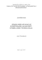 prikaz prve stranice dokumenta Izrada web aplikacije korištenjem JavaScript utemeljenih tehnologija