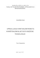 prikaz prve stranice dokumenta Upravljanje kretanjem robota korištenjem Bluetooth bežične tehnologije