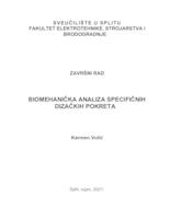 prikaz prve stranice dokumenta Biomehanička analiza specifičnih dizačkih pokreta