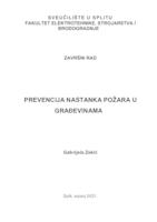 prikaz prve stranice dokumenta Prevencija nastanka požara u građevinama