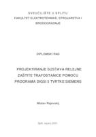 prikaz prve stranice dokumenta Projektiranje sustava relejne zaštite trafostanice pomoću programa DIGSI 5 tvrtke Siemens