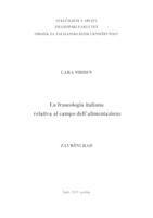 prikaz prve stranice dokumenta LA FRASEOLOGIA ITALIANA RELATIVA AL CAMPO DELL'ALIMENTAZIONE