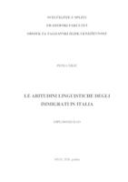 prikaz prve stranice dokumenta LE ABITUDINI LINGUISTICHE DEGLI IMMIGRANTI IN ITALIA