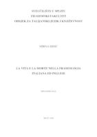 prikaz prve stranice dokumenta LA VITA E LA MORTE NELLA FRASEOLOGIA ITALIANA ED INGLESE