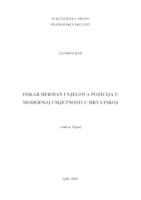 prikaz prve stranice dokumenta OSKAR HERMAN I NJEGOVA POZICIJA U MODERNOJ UMJETNOSTI U HRVATSKOJ